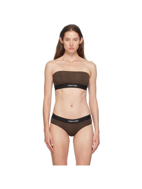 TOM FORD Brown Modal Signature Bandeau Bra