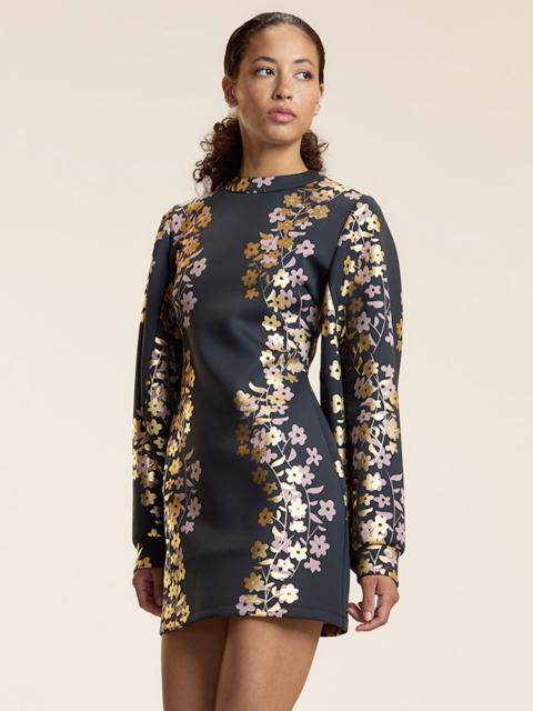CYNTHIA ROWLEY Gold Foil Bonded Dress