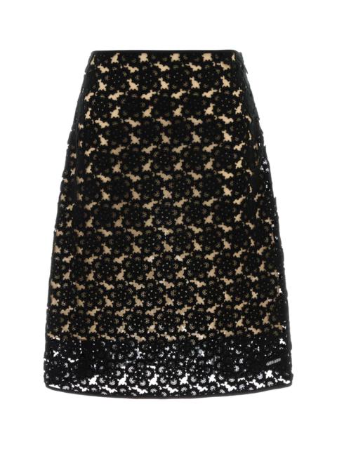 Miu Miu Miu Miu Women Black Lace Skirt