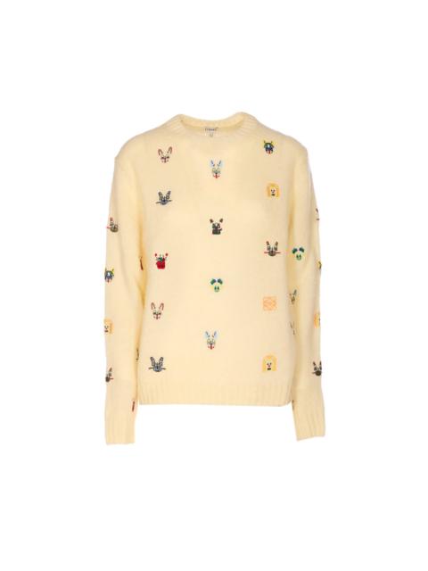 Loewe Loewe Women Embroidered Futurist Cat Sweater