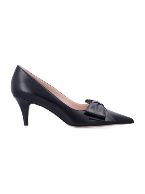 Valentino Valentino Garavani Black Leather Bow Pumps