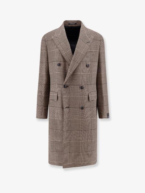 TAGLIATORE - Tagliatore Prince-Of-Wales Virgin Wool Coat