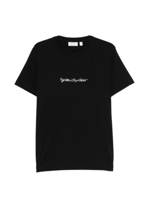 Off-White Off White Men `Script Arrow` Short Sleeve Slim T-Shirt