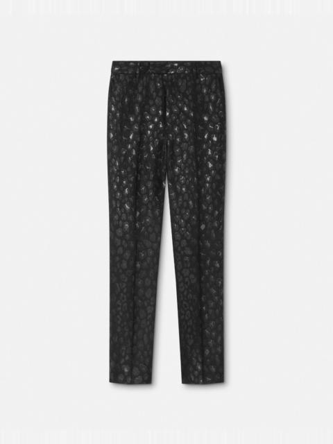 Leopard Jacquard Formal Trousers