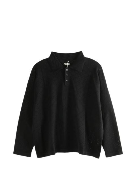 BODE Bode Anisette Open-knited Polo Shirt