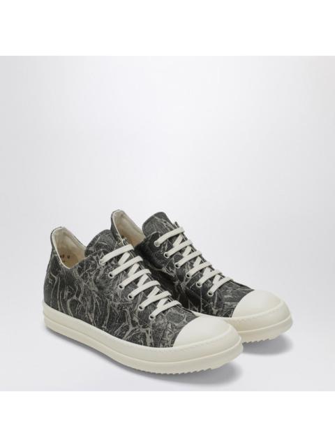 Rick Owens DRKSHDW Drkshdw Black/Cream Low Sneakers In Denim-Effect Fabric Men