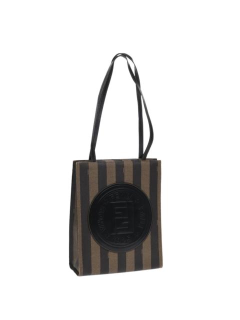 FENDI FENDI Pecan Canvas Tote Bag Brown Black Gold