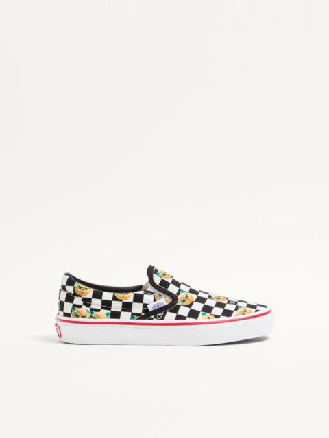 Valentino VALENTINO GARAVANI AND VANS SLIP-ON SNEAKER IN FABRIC WITH LE CHAT DE LA MAISON PRINT AND VLOGO CHEC