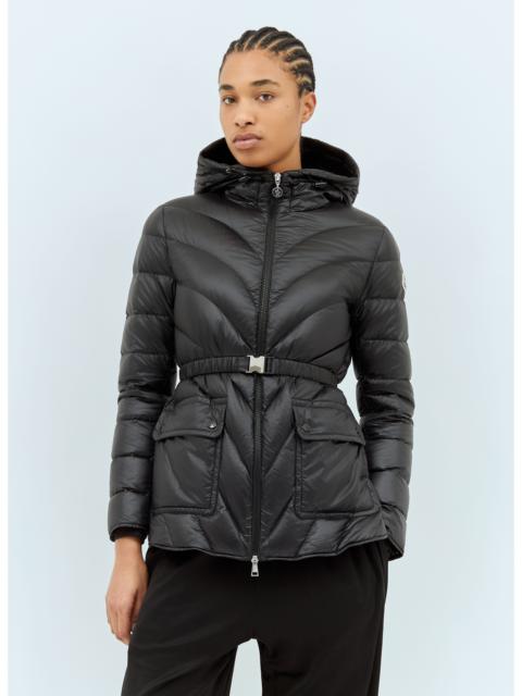 Moncler Women Argenno Hooded Mid-Length Down Jacket