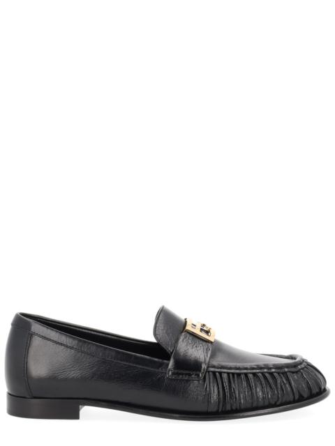 FENDI LEATHER BAGUETTE LOAFER