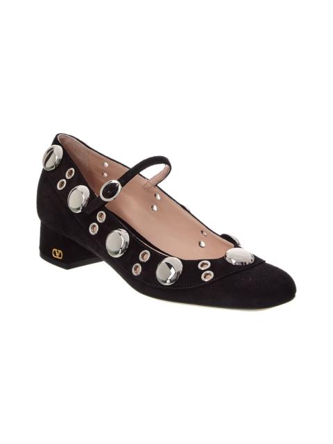 Valentino Valentino Nellcote Mary-Jane 30 Suede Pump