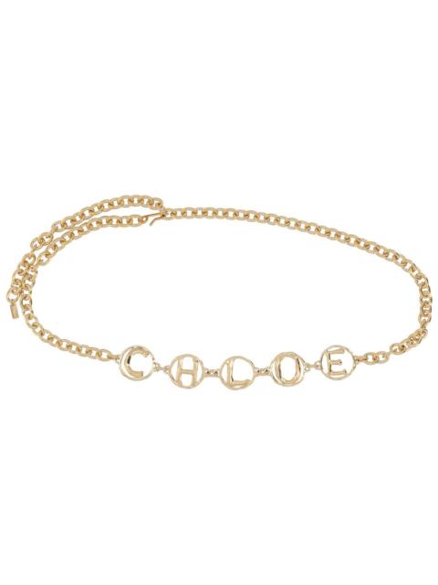 Chloé BRASS "CHLOÉ SCRIPT" BELT