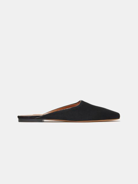 Emme Parsons FLAT MULE IN BLACK SUEDE