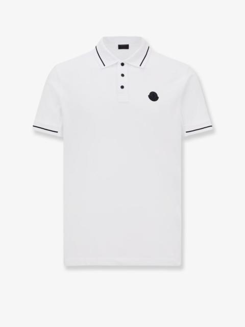 Moncler Moncler Men Cotton Polo Shirt With Logo Patch