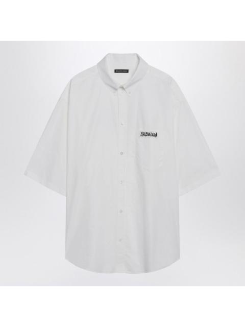 BALENCIAGA Balenciaga White Masking Tape Shirt Men