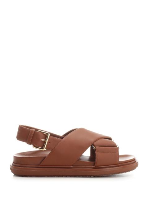 Marni Marni Women Cramel Brown "Fussbett" Sandal