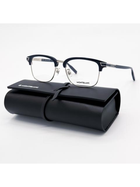 Montblanc NEW MONTBLANC EYEGLASSES MB0043O 007 BLUE SILVER MEN EYEWEAR