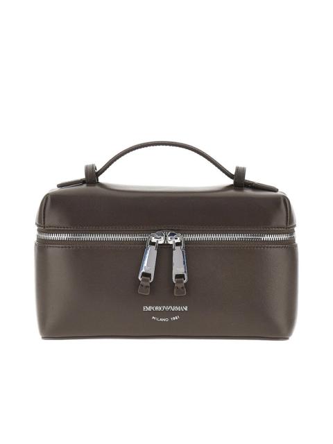 EMPORIO ARMANI Emporio Armani Vanity Case Nappa Leather Bag Brown