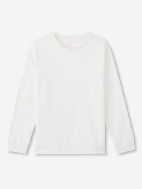 Derek Rose Women's Sweatshirt Quinn Cotton Modal White