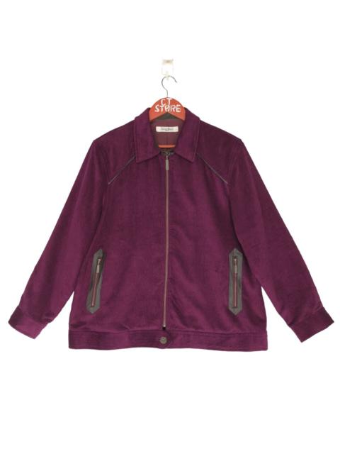 Other Designers Designer - Liliane Burty Paris Corduroy Jacket Purple Magenta