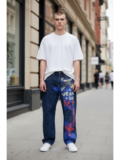 Other Designers Marithe + Francois Girbaud - 💥SICK 90’s🔥 MFG Art Painted Baggy Denim Pants