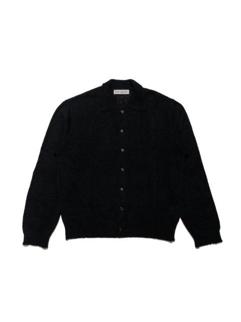 Evening Polo Black Fuzzy Alpaca