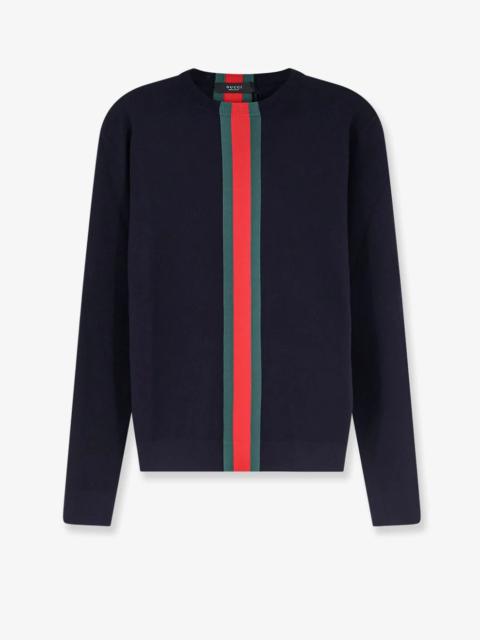 GUCCI Gucci Crewneck Knitwear Blue Men
