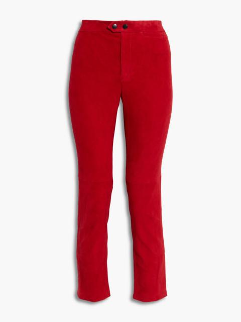 Isabel Marant Mofira cropped suede slim-leg pants