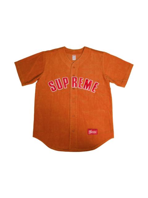 Supreme Supreme Corduroy Baseball Jersey Orange