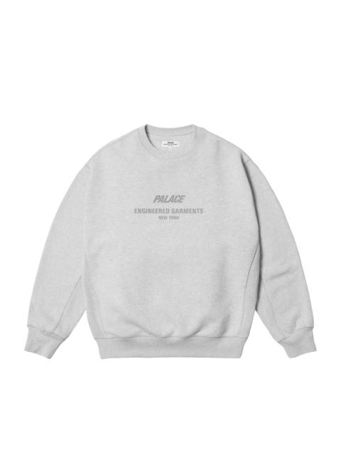 PALACE ENGINEERED GARMENTS CREW GREY MARL