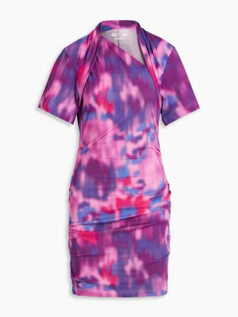 Isabel Marant Étoile Zendaya ruched printed cotton-jersey mini dress