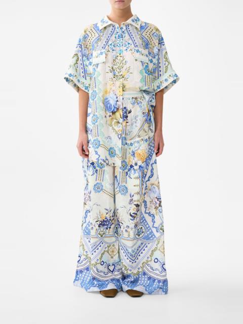 CAMILLA WIDE LEG TROUSER WITH FRONT POCKETS