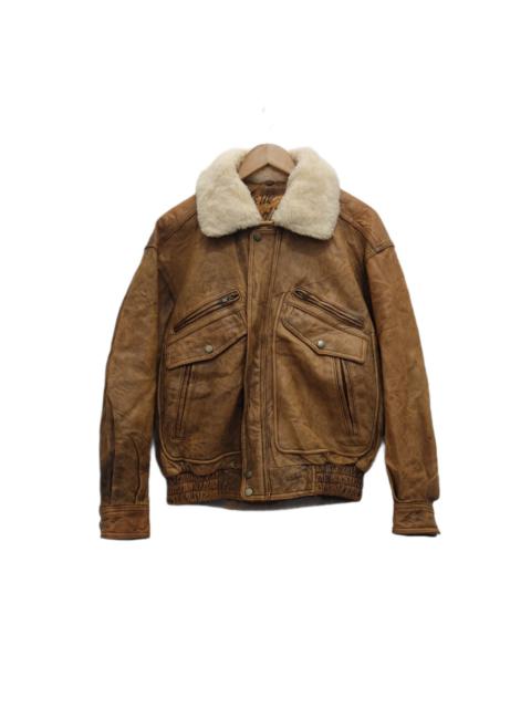 Other Designers B 3 - B-3 Indian Motorcycle Sherpa Full Leather Vintage Jacket
