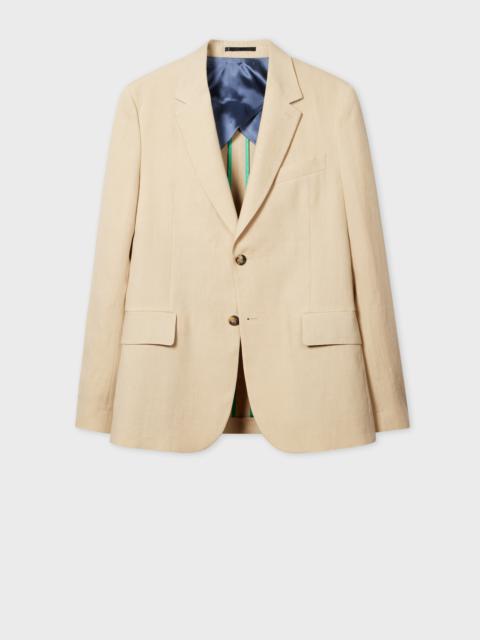 Paul Smith Light Tan Linen Buggy-Lined Blazer