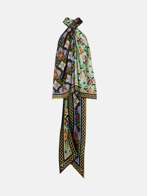 ALÉMAIS Cece floral silk halterneck top