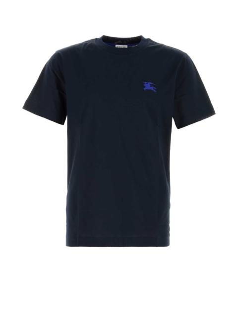 Burberry Burberry Men Navy Blue Cotton T-Shirt