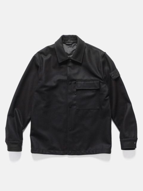 Stone Island Ghost Piece Wool Nylon Chest Pocket Overshirt Black