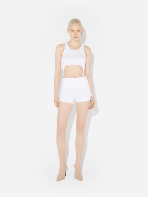 Jean Paul Gaultier THE WHITE GARTER MINI-SHORTS