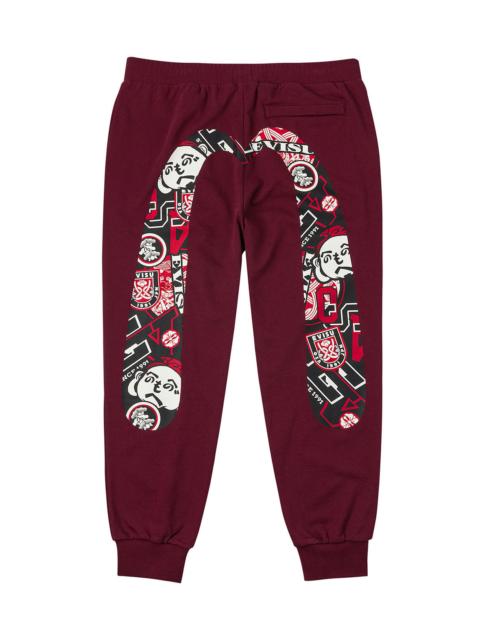EVISU Henohenomohe Godhead Daicock Print Regular Fit Sweatpants