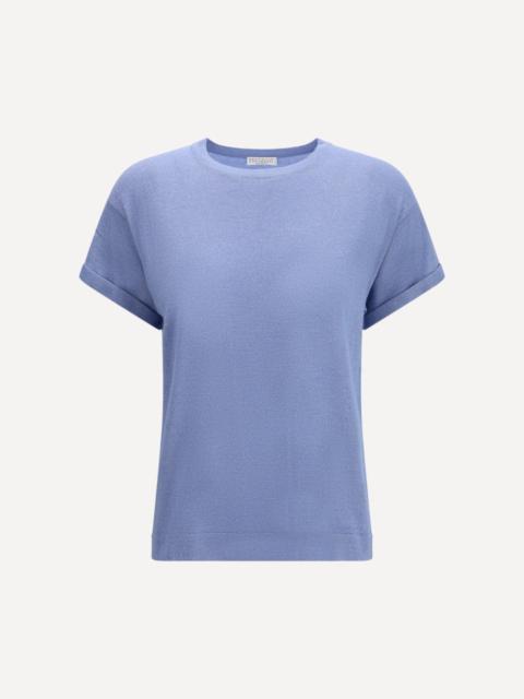 Brunello Cucinelli cashmere glitter T-shirt