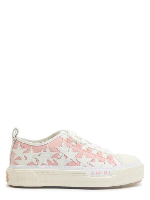 Amiri Court Low Appliquéd Leather Sneakers