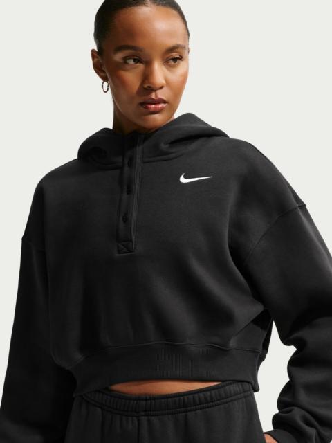 Nike Nike Women's Sportswear Phoenix Fleece Oversized Cropped Henley Hoodie