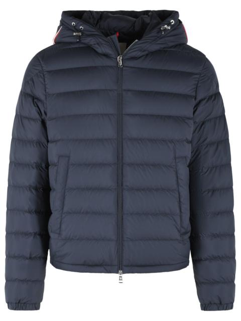 Moncler Moncler Navy Blue Polyester Short 'Vermeille' Hooded Down Jacket Men