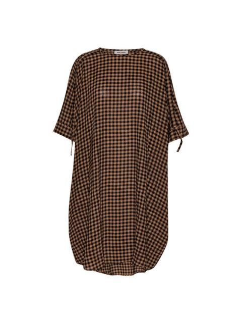 HENRIK VIBSKOV RENEW DRESS - BEIGE BLACK CHECKS