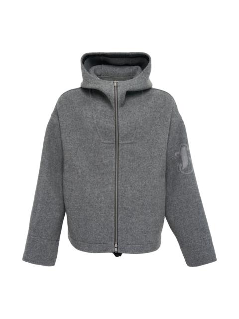 Jil Sander Felt Wool Hooded Blouson