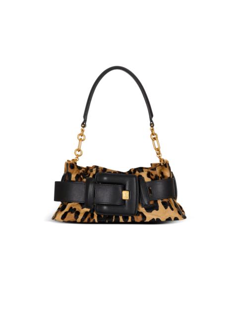 Balmain Anthem Mini ponyskin-style leopard print bag