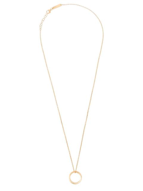 MAISON MARGIELA GOLD TONE NECKLACE WITH BRANDED RING DETAIL IN SILVER WOMAN