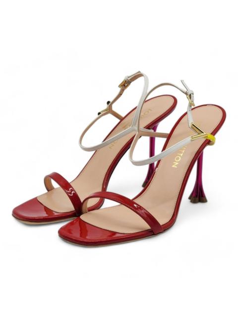 Louis Vuitton Blossom Sandals Leather in Red 41 11 NWB