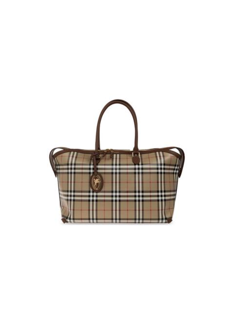Burberry BURBERRY Archive Beige Check Canvas Shopper Bag New & Authen
