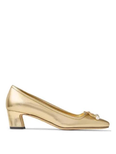 JIMMY CHOO Jimmy Choo Womens Elme 45 Latte Nappa Leather Pumps